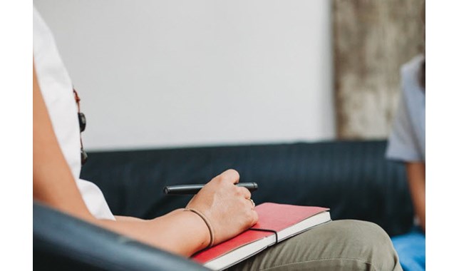 Woman on psychotherapy session