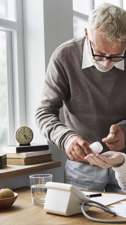 Man and woman taking care